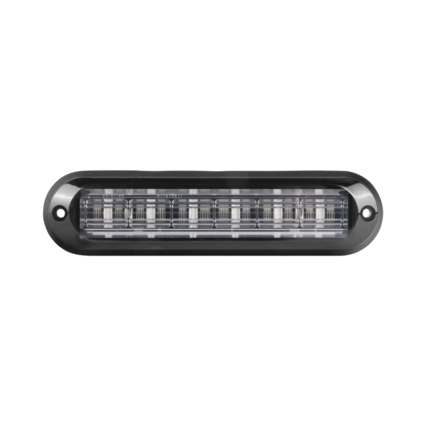 Luz Auxiliar Ultra Brillante  IP67 de 6 LEDs, Color Rojo, con mica transparente y bisel negro
