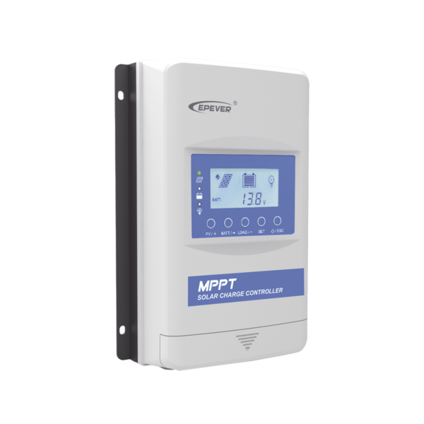 Controlador Solar MPPT 40A, Máximo Voltaje de Circuito Abierto Voc 100Vcc, Programado p/ Bateria de Litio en sistema a 12V