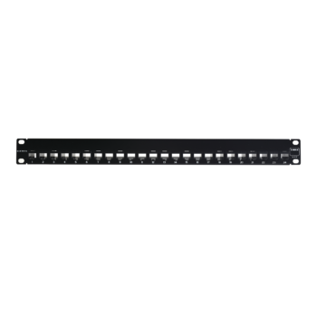 Patch Panel UTP Z-MAX de 24 puertos, Precargado con Jacks Categoría 6, Plano, 1UR