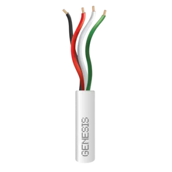 Cable para Alarma / 4 Conductores 22 AWG / Bobina 305 m (1000 ft) / Riser FT4 / Blanco