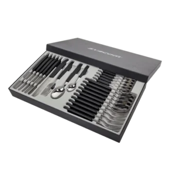 Set de Cubiertos / 24 Piezas / 6 Comensales / Hoja 110 mm / Polipropileno / 1.61 ft x 0.99 ft x 1.93 in