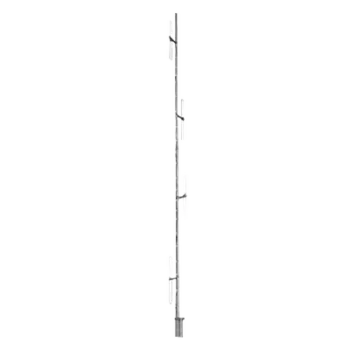 Antena Base de 4 Dipolos / 164-174 MHz / 8.1 dBi / 500W / 6.48 m (21.3 ft) Mástil