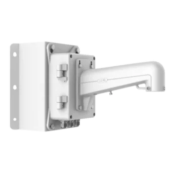 Soporte de Esquina para Domo PTZ / Caja de Conexiones Integrada / Carga 10 kg / Aluminio y Acero / 176.8 x 194 x 417.8 mm