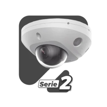 Mini Domo IP / 4 Megapixel / Dual Light 30 m (98.4 ft) / WDR 120 dB / IP67 / PoE / MicroSD 512 GB