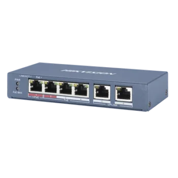 Switch PoE+ / No Administrable / 3 Puertos 10/100 Mbps PoE+ 30W / 1 Puerto Hi-PoE 60W / 2 Puertos Uplink / Modo Extendido hasta 300 m (984 pies)