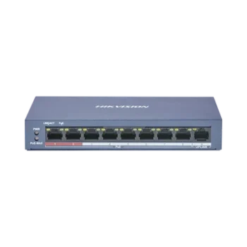 Switch PoE+ / No Administrable / 8 Puertos 10/100 Mbps PoE+ / 1 Puerto 100 Mbps Uplink / PoE hasta 250 metros / 60 W