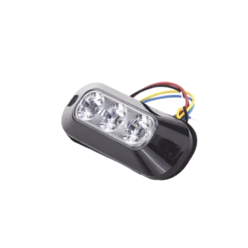 Luz Auxiliar LED / 3 LEDs Alta Intensidad / 21 Patrones Programables / IP67 / 12-24 VCC / Azul