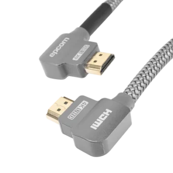Cable HDMI / Ángulo 90° / 1 Metro (3.28 Pies) / 4K@60Hz / 18 Gbps / Ethernet / Nylon