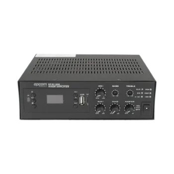 Amplificador de Potencia Digital / 120W / Salida 4~16Ω o 100V / Entrada XLR con Phantom 48V / Bluetooth / FM / USB y TF / Protección contra Cortocircuito