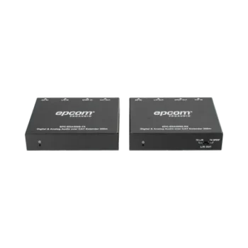 Extensor de Audio IP / Transmisión 300 m (984.3 ft) / Digital Óptico y Analógico / 48/96/192 kHz / 24 bits / PoC Bidireccional / Plug-and-Play