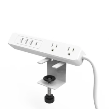 Multiconto de Escritorio / Carga Rápida 65 W / 2 x NEMA 5-15P / 1 x USB-C PD / 3 x USB-A / Cable 1.5 m (4.9 ft) / 1560 W Total