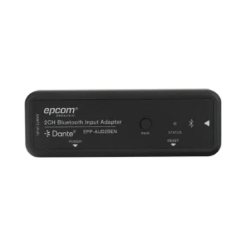 Extensor de Audio / Entrada Bluetooth 2 Canales / Salida Dante® Digital / Latencia 1-5 ms / PoE / Transmisión 100 m (328 ft)