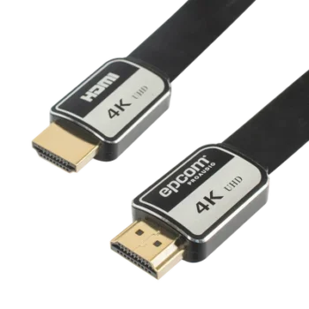 Cable HDMI / 1m (3.28ft) / 18Gbps / 4K@60Hz / Plano / 30AWG / Conectores Oro