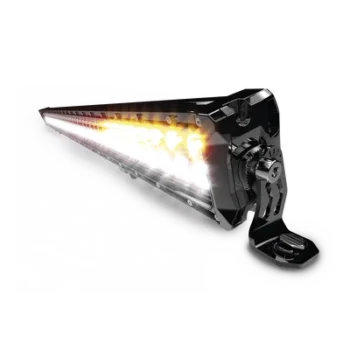 Barra de luz LED clara/ ambar, 12-24 Vcc, 12,600 lumenes, IP67