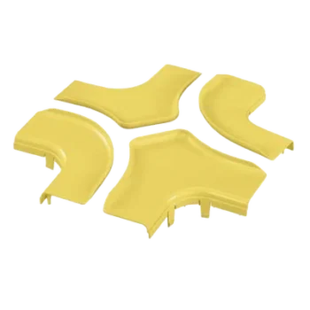 Tapa para Accesorio de 4 Vías Horizontal / Curvatura 90° / Radio 50.8 mm (2 in) / ABS / 368.3 mm (14.5 in) x 368.3 mm (14.5 in) / Amarillo