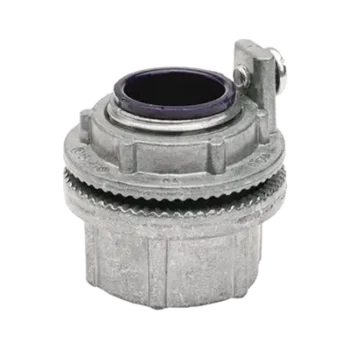 Conector Myers de Aluminio de 1 1/2" con tornillo de puesta a tierra, disponible para Áreas Peligrosas Clase 1 División 2 de acuerdo con NEC 501.10.