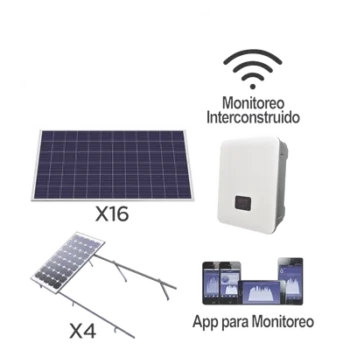 Kit Solar de Interconexión / 5 kW / 220 Vca / Inversor Cadena / Paneles 330 W