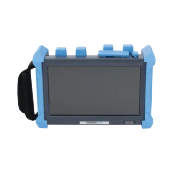 OTDR Portátil / Fibra Monomodo 1310/1550/1625 nm / Rango Dinámico 50 dB / Zona Muerta 0.8 m (2.62 ft) / Pantalla Táctil 8 Pulgadas / Hasta 420 km / VFL 5 mW
