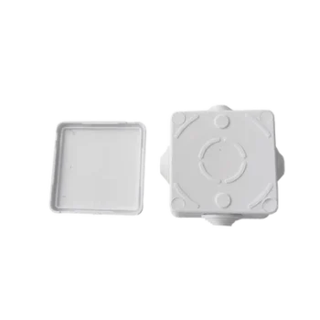 Caja de Derivación IP / IP55 / IK07 / 4 Entradas / 80 x 80 x 50 mm (3.15 x 3.15 x 1.97 in) / ABS Antiflama