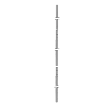 Mástil seccionado / 10.30 m (33.8 ft) / Ø 48 mm / Acero Ced 30 / Galvanizado por inmersión caliente
