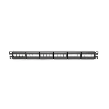Panel de Parcheo Modular / 24 Puertos / 1UR / Acero Inoxidable / 19' EIA / 1.72' Altura