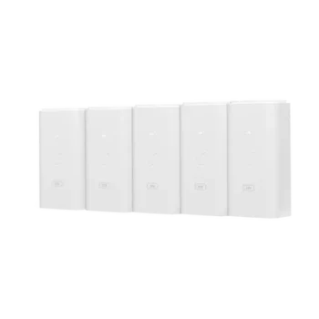 Adaptador PoE / 24 VDC 0.5 A / Puerto Gigabit 10/100/1000 Mbps / 5 Unidades / Montaje en Pared / 87 x 44 x 33 mm