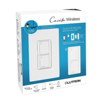 Kit Interruptor de Pared Inalámbrico / 5 A / 120 V / Control Remoto 2 Botones / RF a Través de Muros / Requiere Neutro