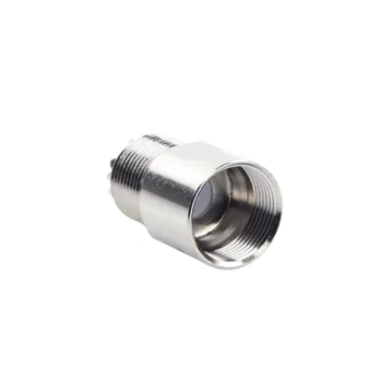 Conector Coaxial UHF Hembra / SO-239 / Montaje en Línea por Rosca / Cuerpo Bronce Niquelado / Contacto Plata / Aislante Teflón / Para RG-8/U, LMR-400, 9913