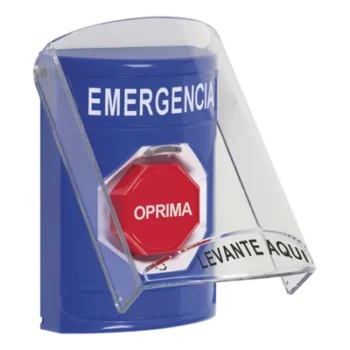 Botón Multipropósito / Superficie / Policarbonato / Restablecimiento por Giro / Sin Bocina / Texto Emergencia Español / ADA / UL/cUL / CE