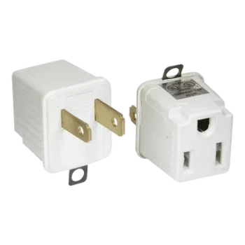 Adaptador de Aterrizado a Polarizado / 127V / 15A / ABS / 2 Piezas