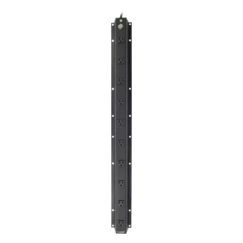 PDU Vertical / 10 Contactos NEMA 5-15R / 120Vca 15A / 2.5m Cable / 3.1 x 37.5 x 3.9 in