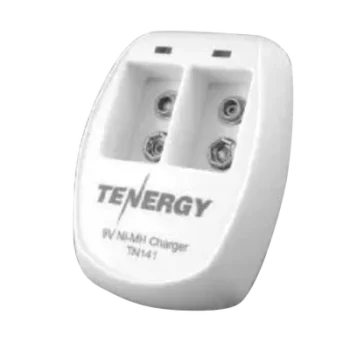 Cargador de Baterías / 2 Bahías / Ni-MH 9V / Corte Automático 5 h / Entrada 100-240V AC / Indicadores LED