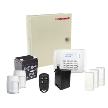 Kit de alarma / Panel serie VISTA / 3 particiones / 64 zonas / Teclado receptor RF / Sensores PIR y contactos / Control remoto / Total Connect