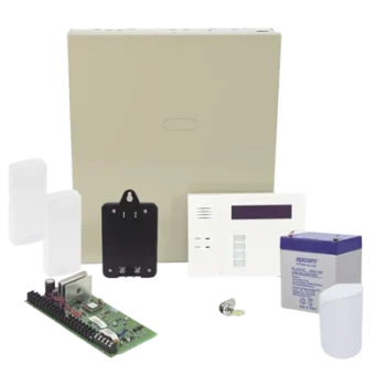 Kit de Panel de Alarma Híbrido / 48 Zonas / Teclado Alfanumérico con Receptor Inalámbrico / 3 Particiones / 254 Eventos