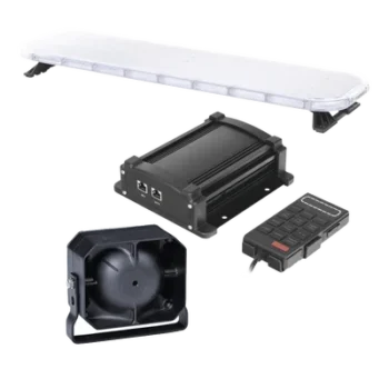 Kit de Señalización para Unidades de Seguridad / Barra LED 132 LEDs / Sirena 100W / Bocina 100W / IP65 / 46" (3.8 ft)