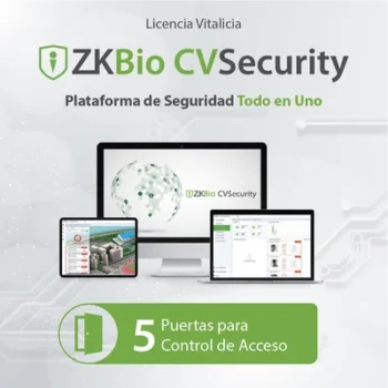 Licencia de Software / Control de Acceso / 5 Puertas / Vitalicia / Paneles InBioPro e InBio / Biométricos Green Label