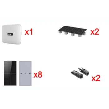 Kit Solar de Interconexión / 5 kW / 220 Vca / 8 Módulos 645W / Inversor 5 kW / Montaje para 4 Módulos