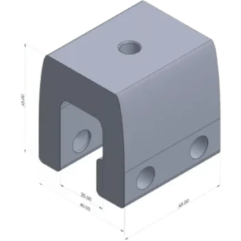 Clamp de Sujeción para Paneles Solares / Aluminio Serie 6000 / Sin Perforaciones / Lámina Engargolada / 187 g / Tornillos Acero Inoxidable
