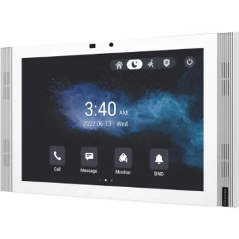Monitor Táctil IP / 10" IPS LCD / Android 12 / Wi-Fi 6 / PoE 802.3af / 8 Entradas de Alarma / SIP / Gestión Cloud