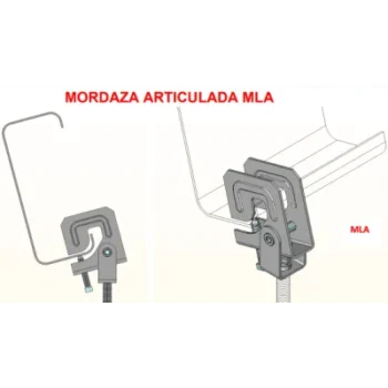 Mordaza articulada ligera / 3/8" (10 mm) / Fijación techos inclinados / Estructuras metálicas