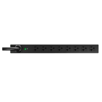 PDU ES2P Monitoreable (MI) para Distribución de Energía, Enchufe de Entrada NEMA 5-20P, Con 8 Salidas 5-20R, Horizontal 19in, 120 Vca, 20 Amp, 1 UR