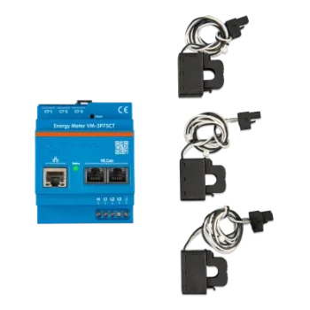 Contador de Energía Trifásico / 75 A / 3 Fases / Ethernet y VE.Can / Actualización 100 ms / Transformadores CT Incluidos