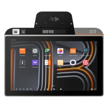 Terminal POS de Escritorio / 10.1" IPS / Qualcomm Hexa-Core 2.4 GHz / 3 GB RAM + 32 GB ROM / Impresora Térmica 58 mm / Android 13 / IP54 / 4G / Wi-Fi Dual Band / Bluetooth 5.0