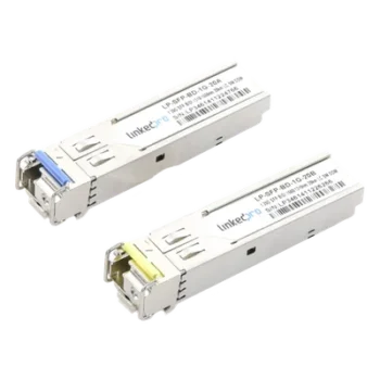 Transceptor Óptico SFP Bidireccional / Monomodo 1310 & 1550 nm / 1.25 Gbps / 1000BASE-BX / LC/UPC Simplex / DDM / Alcance 20 km (65,616 ft) / 2 Piezas