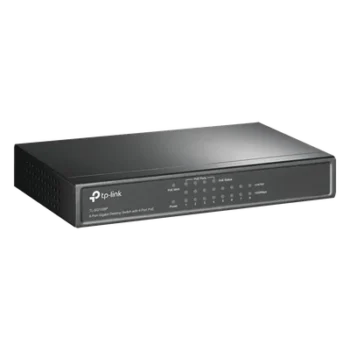 Switch PoE+ no administrable / 8 puertos Gigabit / 4 puertos PoE+ 802.3af/at / 55W total / Sin ventilador / Escritorio