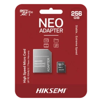 Memoria microSDXC / 256 GB / Clase 10 / Lectura 92 MB/s / Escritura 50 MB/s / NAND TLC / Resistente Agua y Golpes / Adaptador SD Incluido