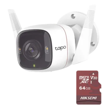 Cámara IP Wi-Fi / 4K 3840x2160 / Wi-Fi 5 Doble Banda / IR 30 m (98.4 ft) / Detección de Movimiento / Compatible con Alexa y Google Home