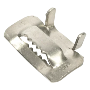 Hebilla de Acero Inoxidable / Tipo T / 5/8" / 100 Piezas / Compatible ADSS y Mini-ADSS