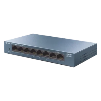 Switch de Escritorio / 8 Puertos Gigabit 10/100/1000 Mbps / Carcasa Metálica / Green Ethernet / Plug-and-Play