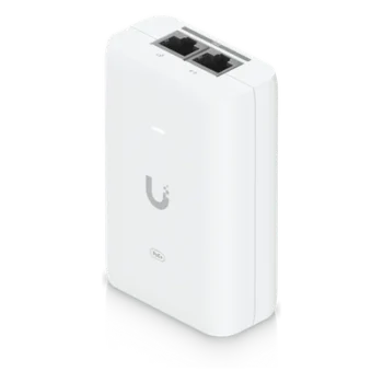 Adaptador PoE+ / 30 W / 2.5 Gbps / 48V 0.65A / (2) Puertos RJ45 Blindados / LED Indicador / Protección contra Sobretensiones